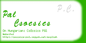 pal csocsics business card